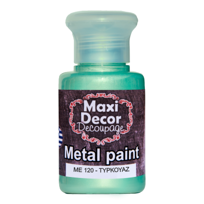 Ακρυλικό Μεταλλικό Χρώμα 60ml Maxi Decor Τυρκουάζ ΜE120_ME120060